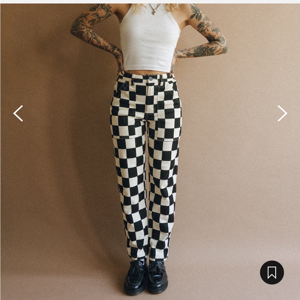 P&Co  checkered fatigues. Never worn. Size UK8/US4.